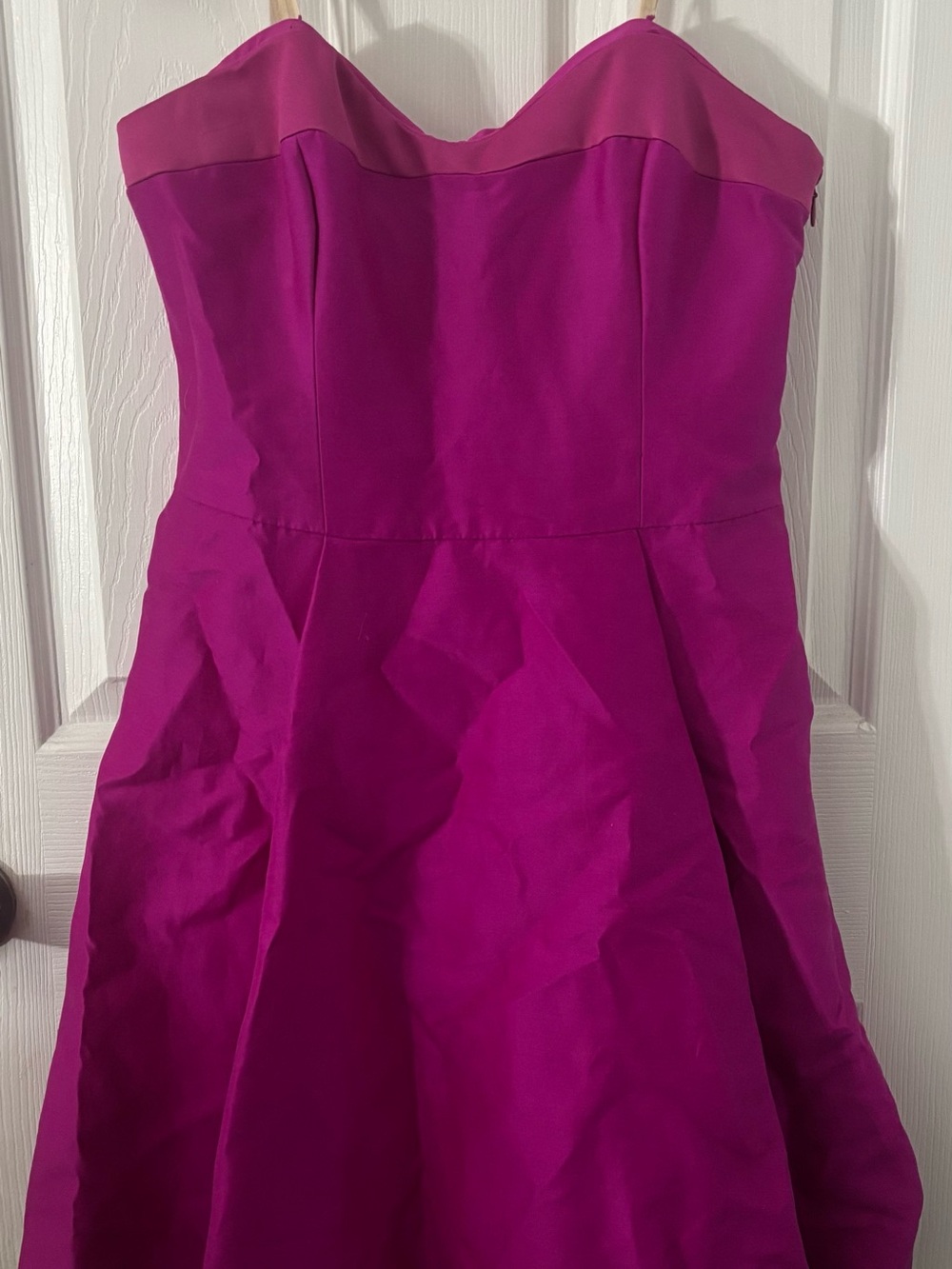 Halston Heritage Strapless Fuchsia Party Dress